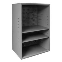 Durham 057A-95-ND 19.87 x 14.25 x 32.75 in. Abrasive Storage Cabinet with Pegboard, Wall Mountable & 2 Adjustable Shelves - Gray