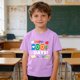 thumbnail image 2 of Tops de Manga Corta Linda con Impresión Gráfica Linda para Niños Niños Y Niñas, Camiseta Casual de la Temporada Escolar, Tela Transpirable Suave, 2 of 9