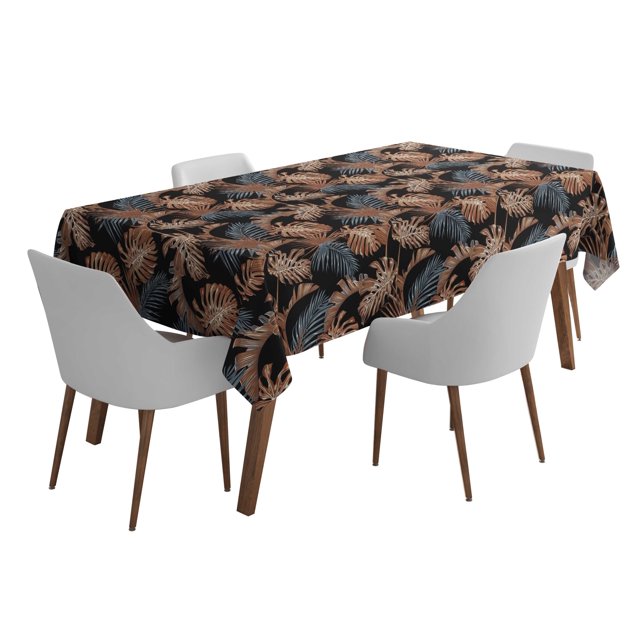 Vargottam Indoor/OutdoorTablecloth58x102 InchRectangleTablecloth Waterproof PatioTableCloths- Spring/SummerTableCovers for Backyard RectangularTable/BBQs/Picnic -Black