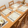 thumbnail image 5 of mubwai Beige Placemats Set of 4, 12x18 Inch Heat Resistant Non-Slip Washable Durable Table Placemats for Holiday Party Kitchen Dining Room Decoration, 5 of 6