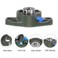 thumbnail image 4 of Uxcell 2pcs UCFL202-10 Pillow Block Bearing 5/8" Solid Cast Iron Base Chrome Steel Mounted Ball Bearing Self Aligning, 4 of 5