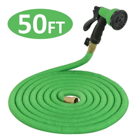 6 Flexible Hose - ZENY Expanding Flexible Garden Water Hose with Spray Nozzle Pipe (50 feet)