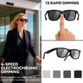 thumbnail image 3 of Osawalla All-in-One Smart Glasses: Electrochromic & 4-Level Adjustable Polarized Lenses, Bluetooth 5.4 Audio, 39g for Driving & Outdoor, 3 of 9