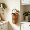 thumbnail image 4 of Woven Hanging Wicker Basket,Imitation Wicker Hanging Basket,for Front Door Hanging Wall Basket with Handle for Flowers,Small Plants,Farmhouse and Garden Decor,Baskets, 4 of 6