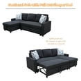 thumbnail image 4 of Ainehome Convertible Sectional Sofa with Storage Chaise - L-Shaped Futon Sofa Bed with Pull-Out Sleeper for Living Room, Black, 4 of 8