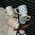 thumbnail image 4 of 13.5 oz Vintage Ceramic Coffee Mug, Stackable Design, Dishwasher Safe, 4 of 7