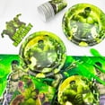 thumbnail image 6 of Hulk Birthday Party Supplies, 112pcs Hulk Party Decorations & Tableware - Cake Topper Balloons Backdrop Plates Cups etc Hulk Themed Birthday Party Decorations, 6 of 7