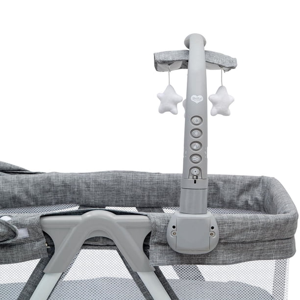 Delta Children Ultralight City Sleeper Bassinet, Grey Tweed