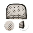 thumbnail image 4 of Unique Bargains 1 Pc Lightweight Makeup Bag for Vacation Mesh Fabric Beige 8.66"x2.36"x5.12", 4 of 5