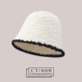 thumbnail image 6 of SikaFu Black Knitted Plush Fisherman Hat Female Autumn And Winter New Big Head Enclosure Barrel Hat, 6 of 9