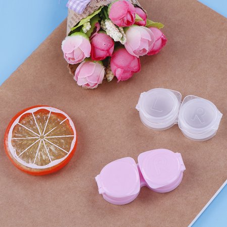 1Pc lens box mini plastic soaking portable travel contact storage case holder