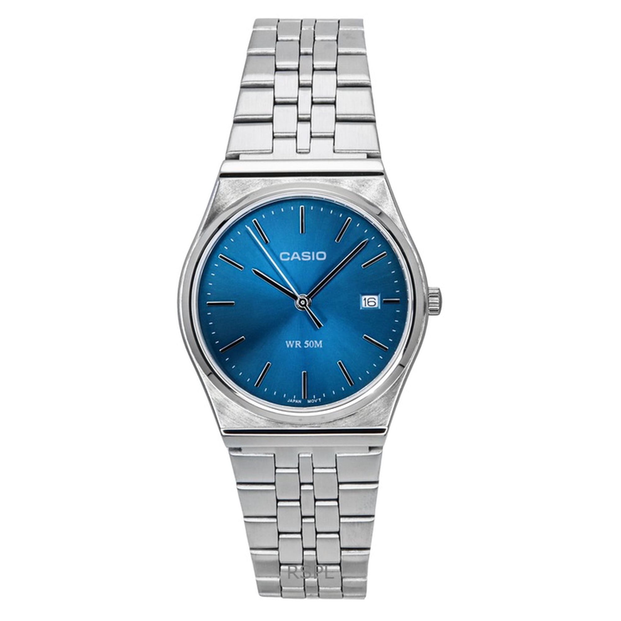Casio Standard Analog Stainless Steel Blue Dial Quartz MTP-B145D
