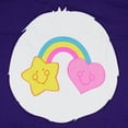 thumbnail image 2 of Care Bears Men's Best Friend Bear Belly Badge Adult Graphic Print Crewneck Short Sleeve Purple Costume T-Shirt, 2 of 5