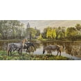 thumbnail image 2 of Adamov, Alexey 24x14 Black Ornate Wood Framed with Double Matting Museum Art Print Titled - The Morning, 2 of 4