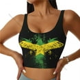 thumbnail image 3 of Yoga Vest Women Gym Sports Crop Tops Jamaica Flag Print Streetwear Workout Breathable Tank Top Female, 3 of 7