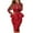 Red, variant on Miluxas Dresses Clearance Plus Size Women's Casual Spring Wrap the Buttocks Round Neck Long Sleeve Solid Dress Red 10(XL)