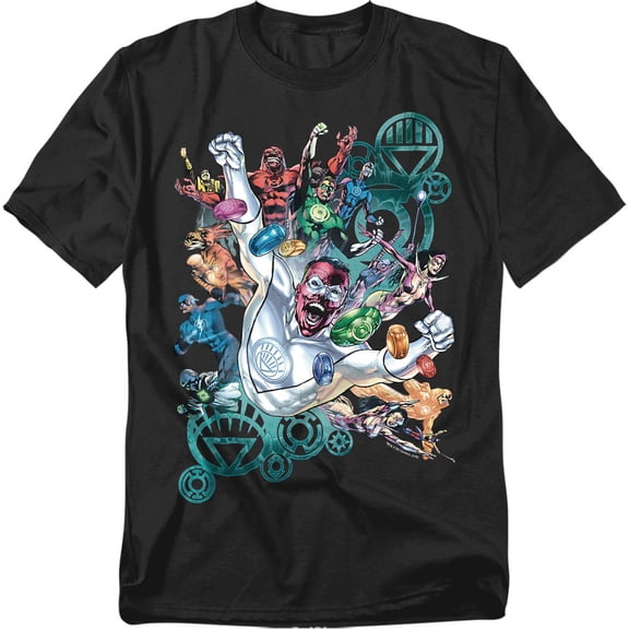 Green Lantern Men's  Lanterns Unite T-shirt Black