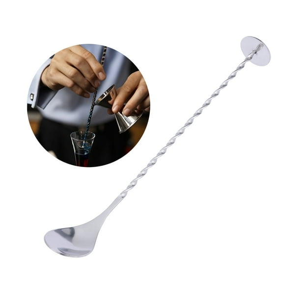 WHAMVOX Stainless Steel Cocktail Stirrer for Drink Mixing with Long Handle Design 2 Pieces