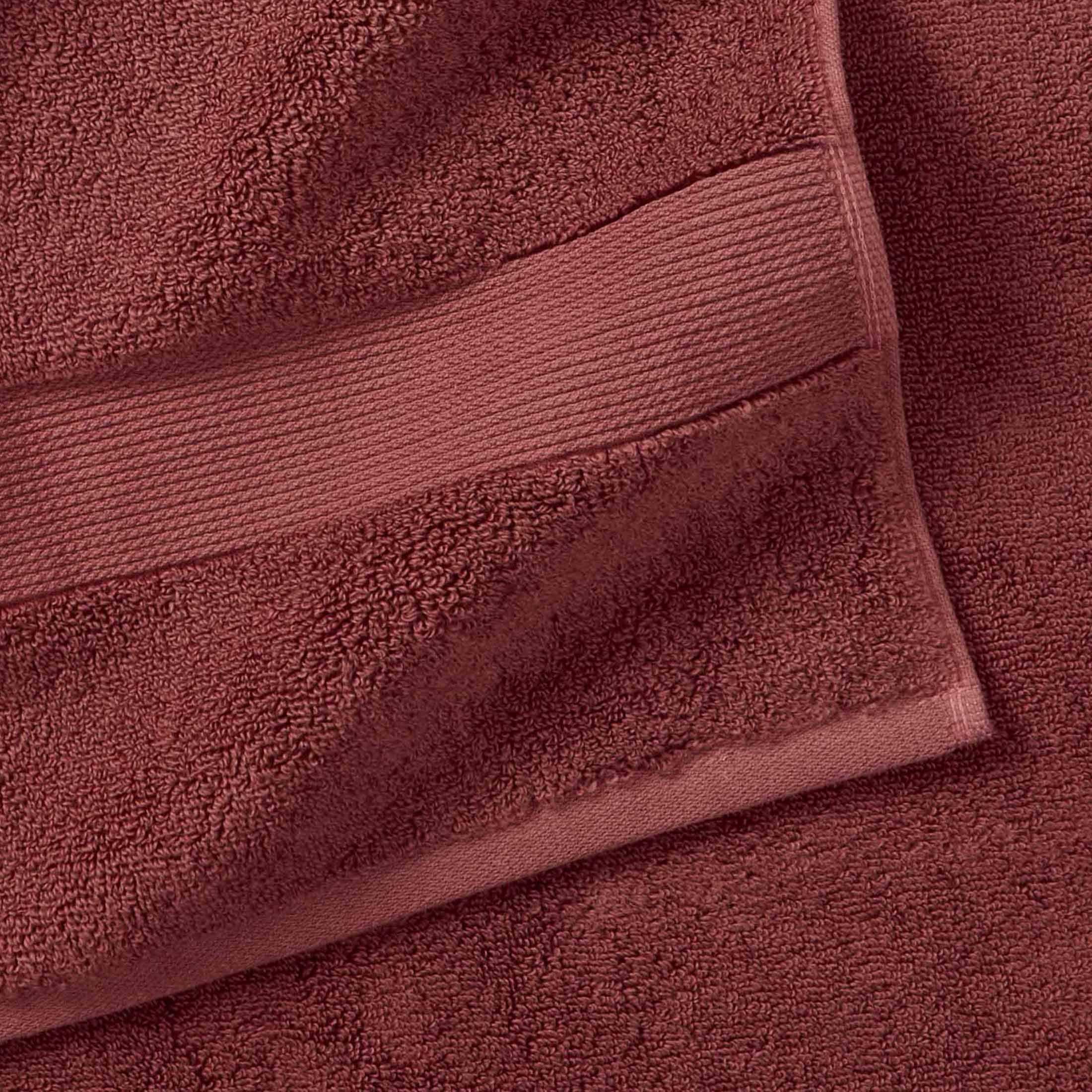 Better Homes & Gardens Signature Soft Solid Cotton 6 Piece Bath Towel Set,Deep Redwood