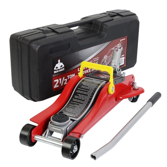 Floor Jack Boss Hidráulico de perfil bajo de 2,5 toneladas, color rojo