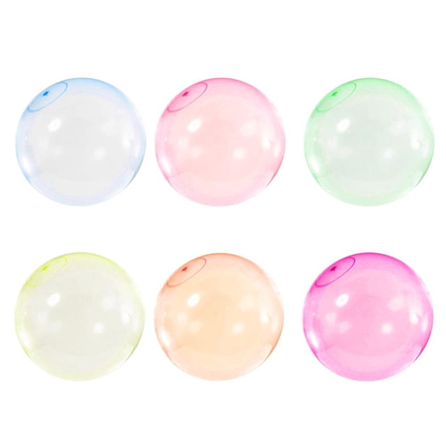 Juguete inflable para niños con bola de burbujas transparente llena de agua (naranja)
