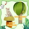 thumbnail image 3 of QBLEEV Cat Scratching Post Coconut Mushrooms Style Scratching Toy to Relax Hanging Ball Toy for Adult Cats and Kittens(23.8” Tall）, 3 of 8