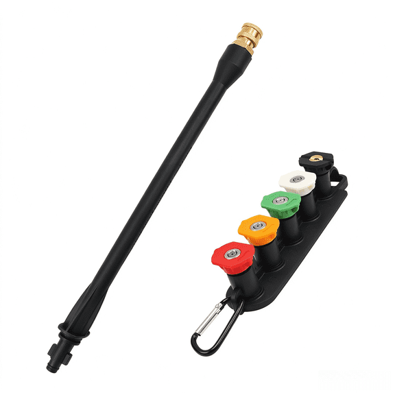 Pressure Washer Spray Wand Replacement Kit with 1/4 Inch Quick Connect, Extension Wand and 5 Nozzles for Electric Power Washer Cleaning