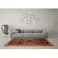 thumbnail image 3 of Ahgly Company Indoor Round Persian Brown Traditional Area Rugs, 5' Round, 3 of 4