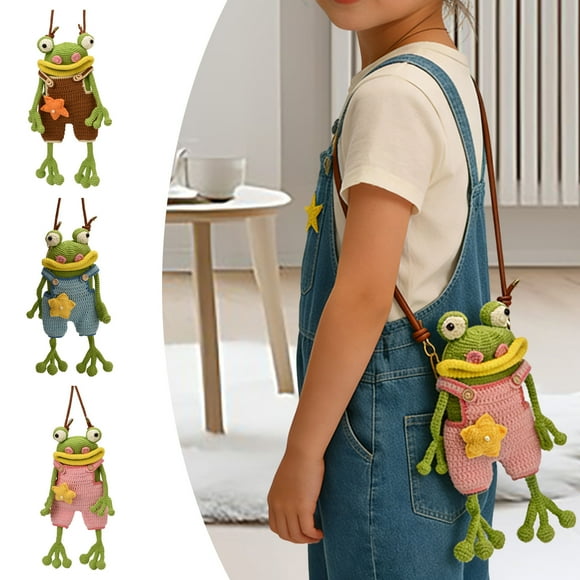 Sentmoon Crossbody Bags for Women Sling Bag Birthday Gifts for Her Handmade Crochet Big Mouth Crossbody Bag