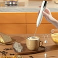 thumbnail image 4 of Handheld Milk Frother, USB Rechargeable Milk Frother, Mini Milk Frother, 3-Speed Adjustable for Eggs and Milk, 4 of 7