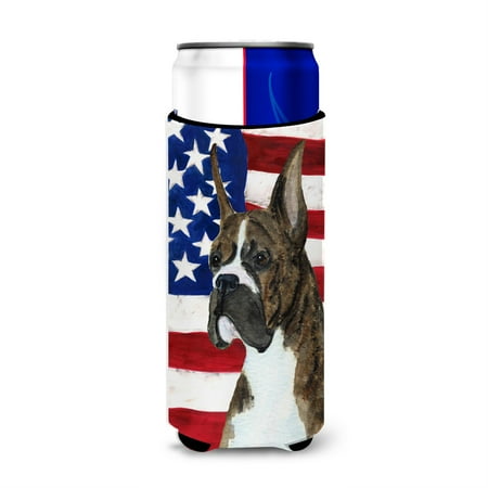 

USA American Flag with Boxer Ultra Beverage Insulators for slim cans SS4035MUK