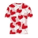 thumbnail image 4 of Fiudx Liquidación de Ofertas Flash Blusa de Manga Corta Estampada a La Moda para Mujer, Blusas Informales con Cuello Redondo, 4 of 4