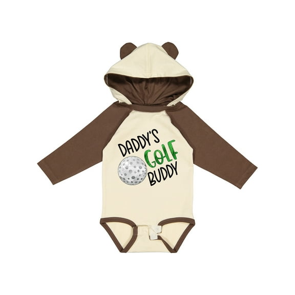 Inktastic Daddy's Golf Buddy with Golf Ball Boys or Girls Long Sleeve Baby Bodysuit