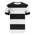 thumbnail image 4 of NTACZA Ensemble de Shorts pour Hommes Manches Courtes Rayées Col Rond Survêtements Respirants TG, 4 of 7