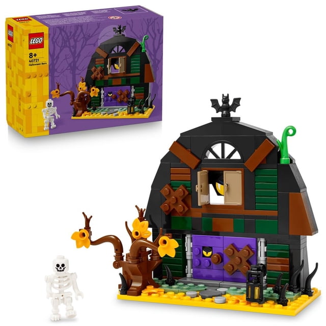 LEGO Halloween Barn Skeleton Building Toy with Minifigure, Set for Ages 8+ 40721