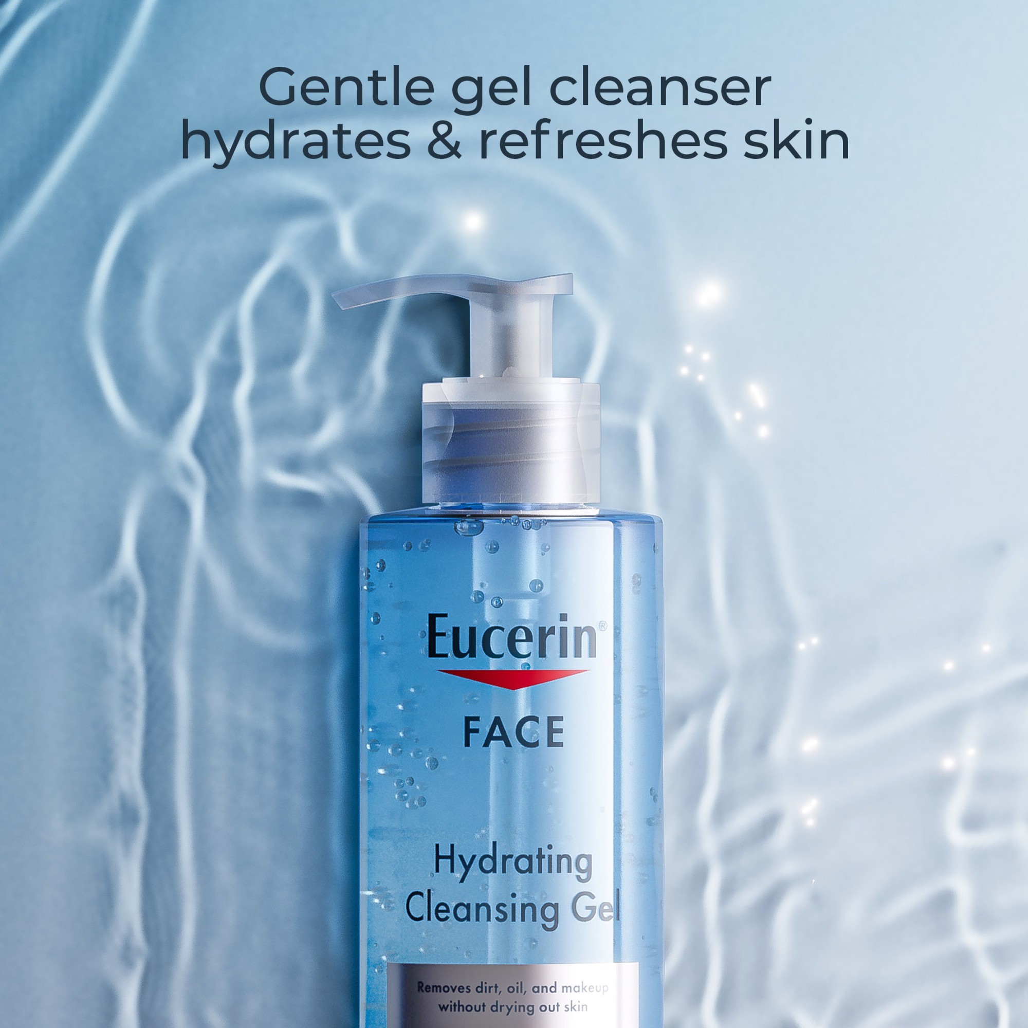 Eucerin Face Hydrating Cleansing Gel with Hyaluronic Acid, 13.5 oz photo 5