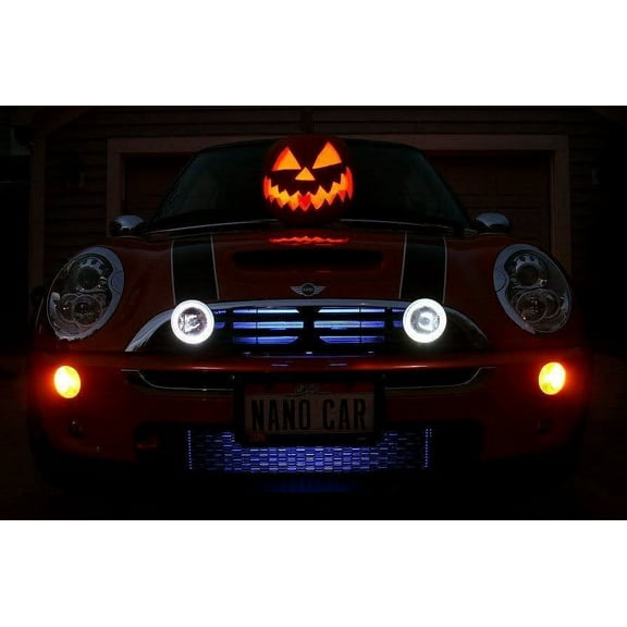For The BlingLights Brand LED Halo Grill Fog Driving Lights for Mini Cooper / S (All Years)