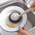 thumbnail image 2 of pitrice Tampon à Récurer en Acier Inoxydable Brosse de Nettoyage à Long Manche Outil de Lavage de Vaisselle, 2 of 7