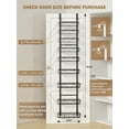 thumbnail image 3 of Adjustable Narrow Over the Door Pantry Organizer, 9-Tier Metal Pantry Organization and Storage for Kitchen, Hanging Spice Rack Seasoning Shelves, Cabinet Door Organizer for Easy Install, 12.5", 3 of 15