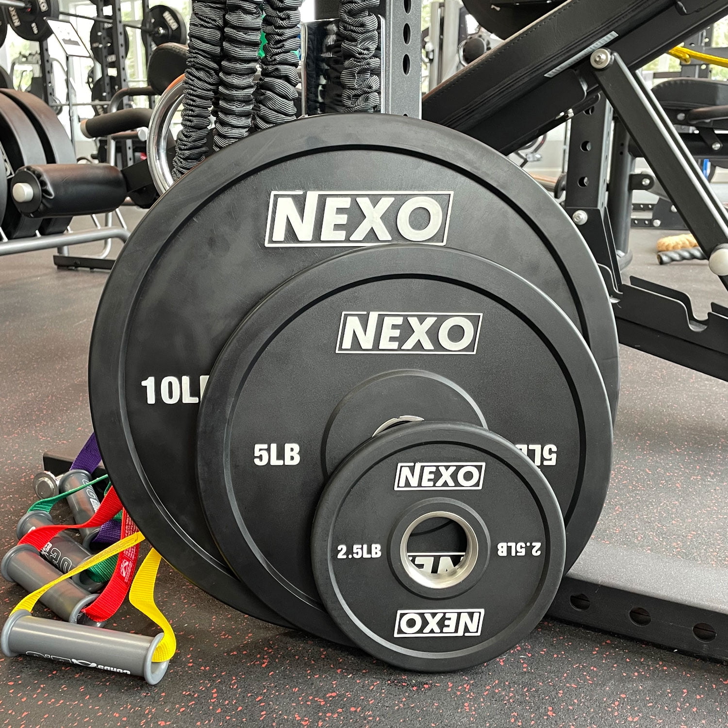 NEXO 2.5LB Matte Black Olympic Bumper Plate Pair