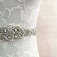 thumbnail image 3 of Bridal Crystal Rhinestone Wedding Dress Sash Belt With Ribbon Black, 3 of 6
