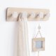 thumbnail image 3 of Perchero de pared de madera de estilo nórdico con gancho adhesivo para colgar toallas y sombreros para dormitorio, 3 of 8