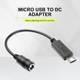 thumbnail image 1 of Micro USB Plug to 5.5mm 2.1mm DC Barrel Jack Adapter 5V Power Cable Connector, 1 of 1