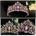 thumbnail image 5 of 4 Pack Bride Delicate Hair Jewelry Chic Crown Purple Party Hoop Child Miss, 5 of 8