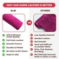 thumbnail image 4 of ELW Garment Splits Suede 2-4 oz 1-1.6mm Fuchia Pre-Cut Piece 1-3 SQ FT 2 PCS Bundle - Silky Buffed Leather AB Grade Cowhide - Perfect For Auto Garments Chaps Bags Vest Aprons Saddles Moccasins, 4 of 9