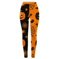 thumbnail image 5 of Halloween Leggings for Women Spooky Pumpkin Trick or Treat Print Festive Holiday Party Casual Soft Slim Stretch Pants Daily Party Outfits, 5 of 5