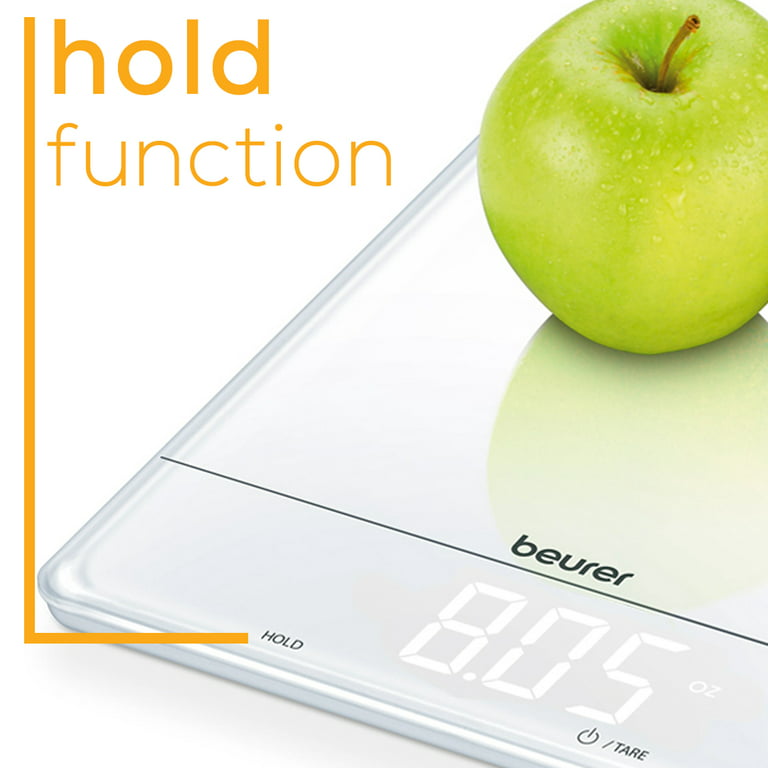 Beurer Digital Kitchen Food Scale, with Extra Weight Capacity, White, KS34  White