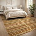 thumbnail image 3 of ODIKA 8'x10' Washable Area Rug Non-Shedding, Easy Care, Entryway Boho Southwestern Stripe Vintage Lattice Distressed for King Size Bedroom Under Bed, Master Suite, 3 of 7
