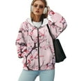 thumbnail image 5 of COEQINE Women's Hoodie Fashion Oversized Sweatshirts Long Sleeve Casual Wear Flowers and Butterflies Print Full Zip Up with Pockets Fall Winter Outfits, 2XL, 5 of 7