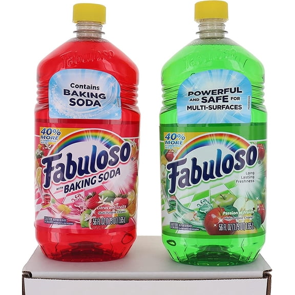 Fabuloso Multi-Purpose Cleaner - 56 Fl Oz - Assorted Scents Variety Bundle of 2 Bottles (1 of Each, Total of 2)(SCENTS RANDOMLY SELECTED)